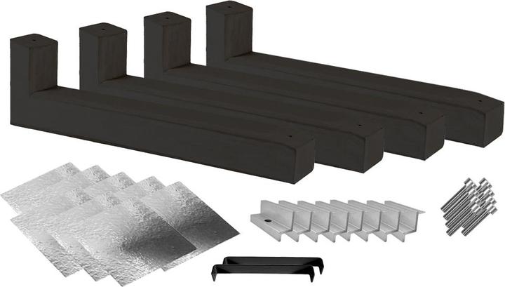 Produktbild Wattstone Ost-West PV-Aufständerung Flachdach für 2 Solarmodule 10° Betonsockel alukaschierte Bautenschutzm