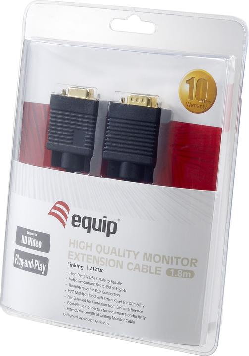 Image du produit equip Rallonge VGA mâle/femelle (1.80 m, VGA)