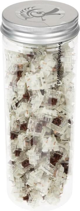 Actual product image Ducky Gateron G Pro Brown RGB Switches, mechanical, 3-pin, tactile, MX stem, 55g - 110 pieces