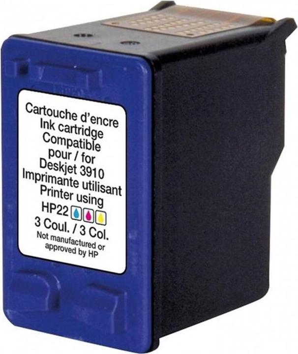 Actual product image Generic Ink Ink HP C9352CE No. 22 XL Cyan/Magenta/Yellow (M, Y, C)