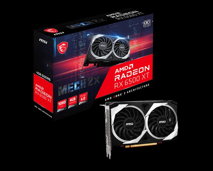 Image du produit MSI Radeon RX 6500 XT Mech 2X 4G OC (4 Go)