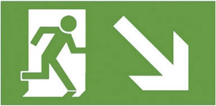 Immagine prodotto B-Safety Segnale di via di fuga verso il basso
