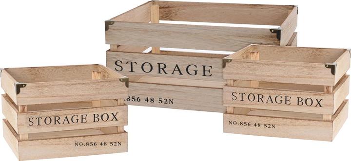 Immagine prodotto Natura Punto Set di 3 casse di legno (36 x 27,5 x 17,5 cm)