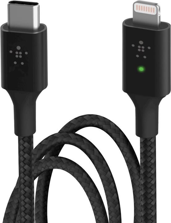 Produktbild Belkin USB-Ladekabel Boost Charge LED USB-C – Lightning 1.2 m (1.20 m, USB 3.2 Gen 1)