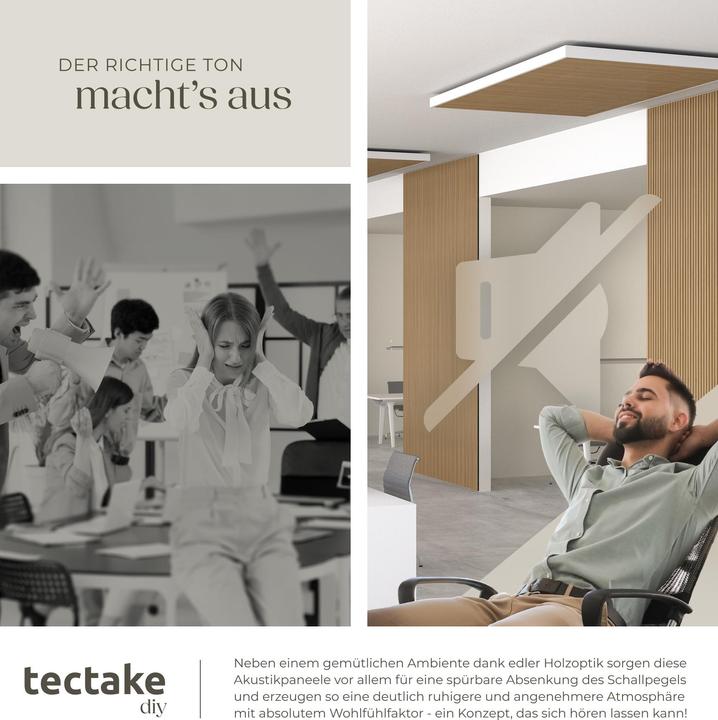 Actual product image tectake Set of 2 acoustic panels Sonic Wall wood look (2 pcs.)