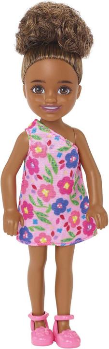 Image du produit Mattel Poupée Chelsea (brune) en robe à imprimé floral, jouet pour enfants de 3 ans et plus