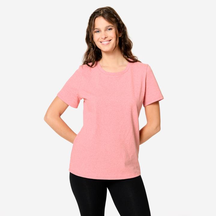 Domyos T-Shirt Damen Baumwolle - rosa (L)