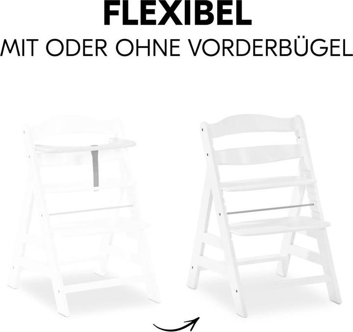Produktbild Hauck Hochstuhl Alpha Plus White im Sparset - inkl. Sitzkissen Hochstühle (Hochstuhl Sitzerhöhung)