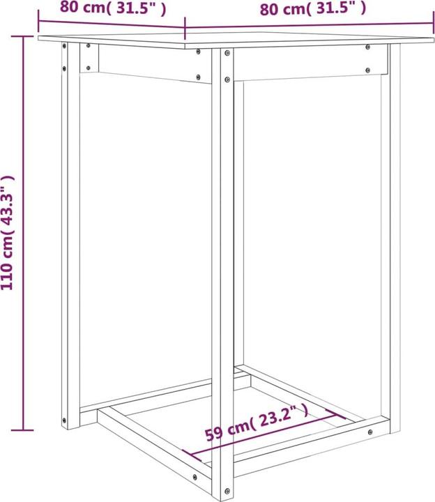 Image du produit VidaXL Ambros (80 x 80 x 110 cm)