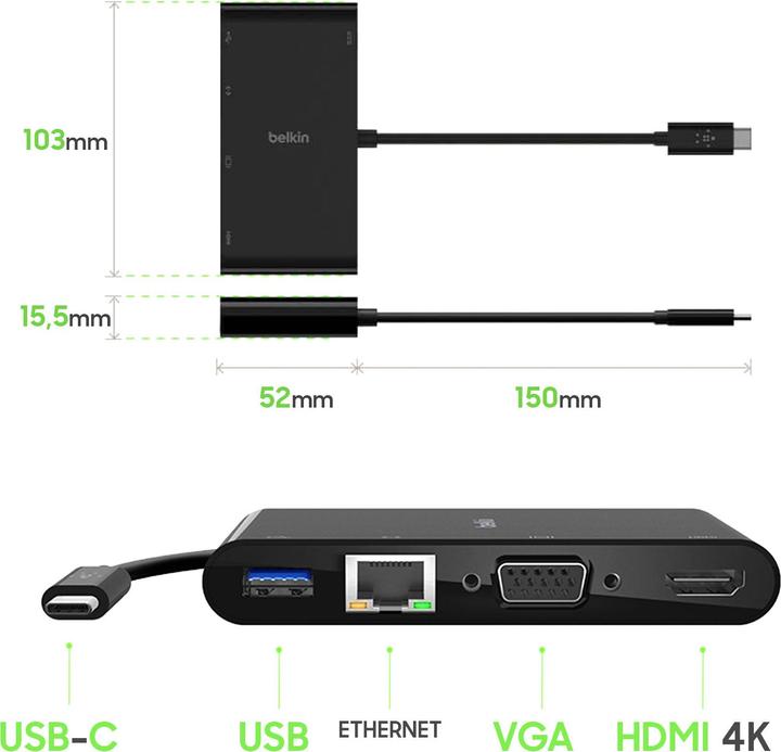 Immagine prodotto Belkin Multimedia (USB-C, 1 Porti)