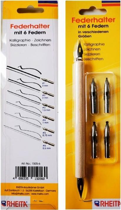 Produktbild Rheita Federhalter auf Blisterkarte (Natur, 6 x)
