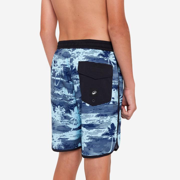 Actual product image Olaian Boardshorts Surfen Jungen 500 View blau (8, 9, 10)