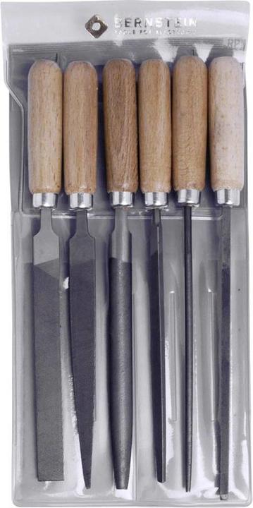 Bernstein Sleutelvijlenset met houten handvat (100 mm)
