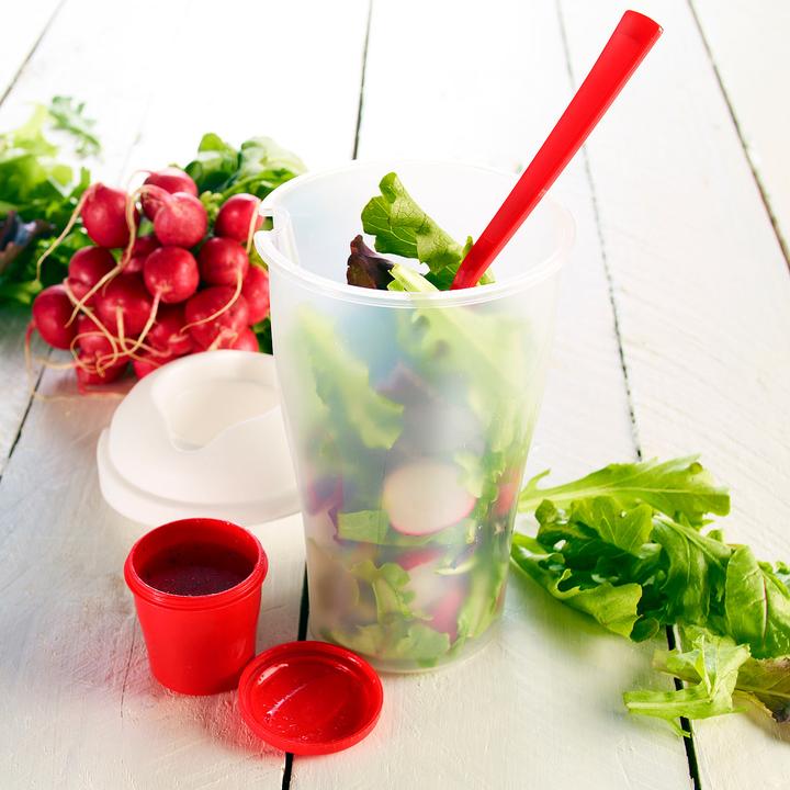 Produktbild Rosenstein & Söhne Salat-to-go-Becher mit Dressingbehälter & Gabel