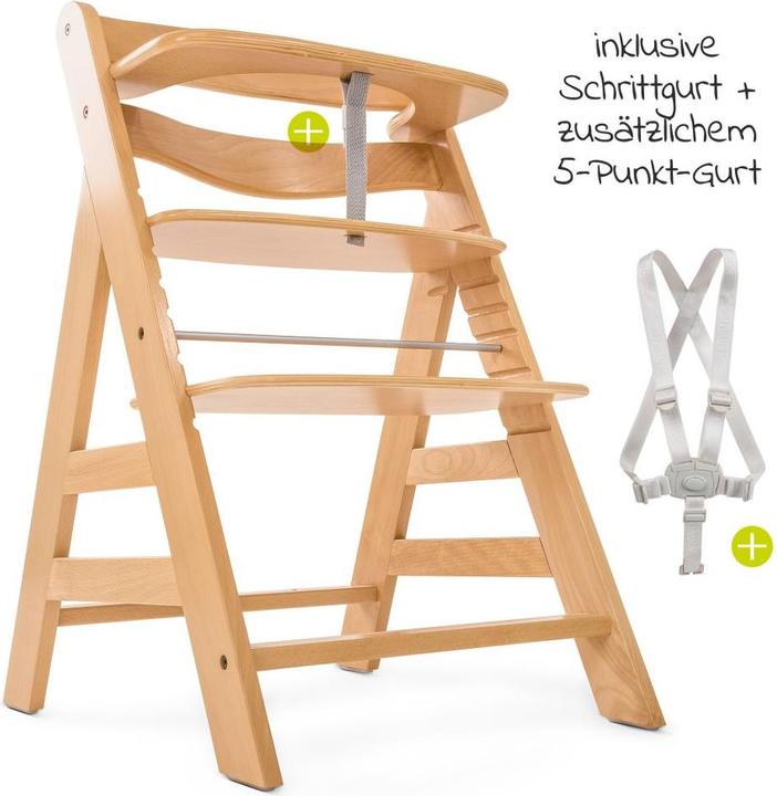 Actual product image Hauck Highchairs Highchair Alpha Plus Natural - in economy set incl. (Highchair)