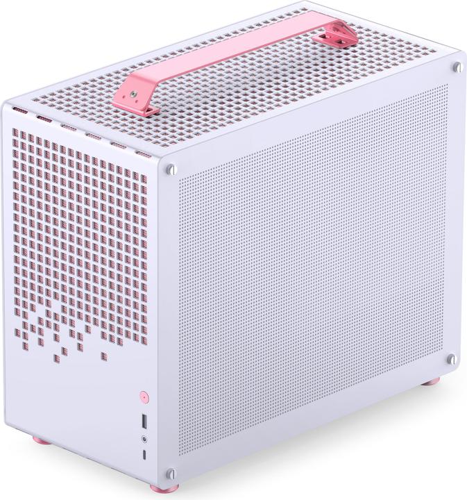 Jonsplus MATX Handle Case Z20 - White-Pink (Mini-ITX, mATX)