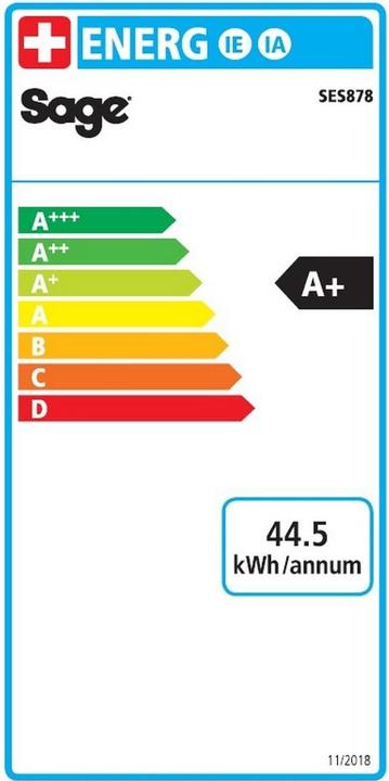 Energie-Label Sage the Barista Pro (CH-Stecker)