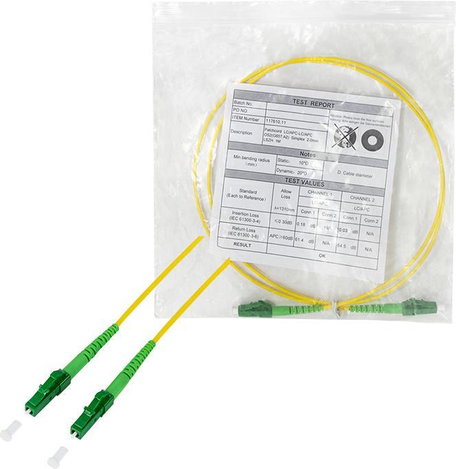 Actual product image LogiLink Fibre optic patch cable, 2x LC simplex, OS2, 1.0 m, yellow (1 m)