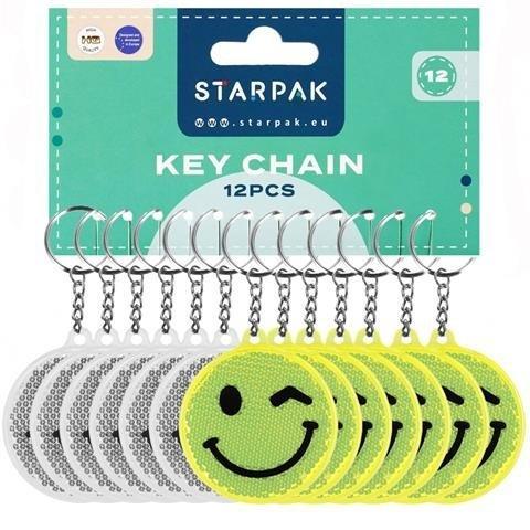 Starpak Reflektierender Emot-Schlüsselanhänger (Display - 12 Stück)
