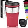 Milu Thermobecher 210ml + 2ter Deckel Farbe: Rot (0.21 l)