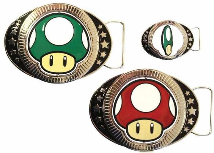 Bioworld Merchandising Super Mario Bros. Gürtelschnalle Reversible Mushroom
