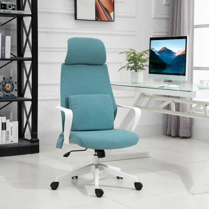 Produktbild Swisshandel24 ergonomischer Bürostuhl mit Massagefunktion Gamingstuhl Nylon Blau