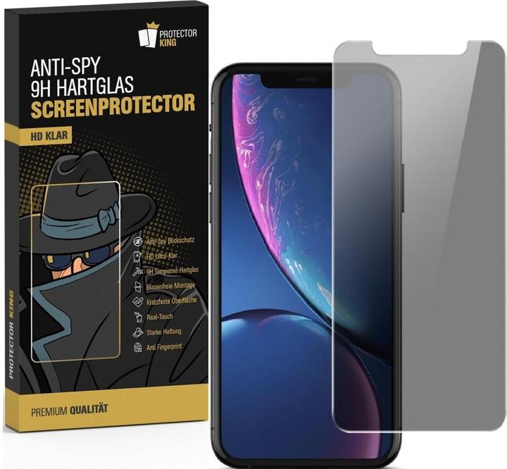 Protectorking 1x Echtes Tempered 9H Panzerhartglas Blickschutz (1 Stück, Apple iPhone X)
