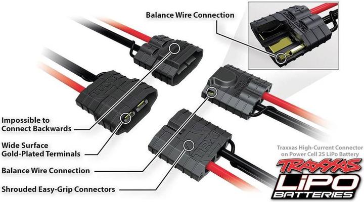 Immagine prodotto Traxxas LiPo Pack 5000mAh 7.4V 2 celle 25C LIPO con connettore iD (7.40 V, 5000 mAh)