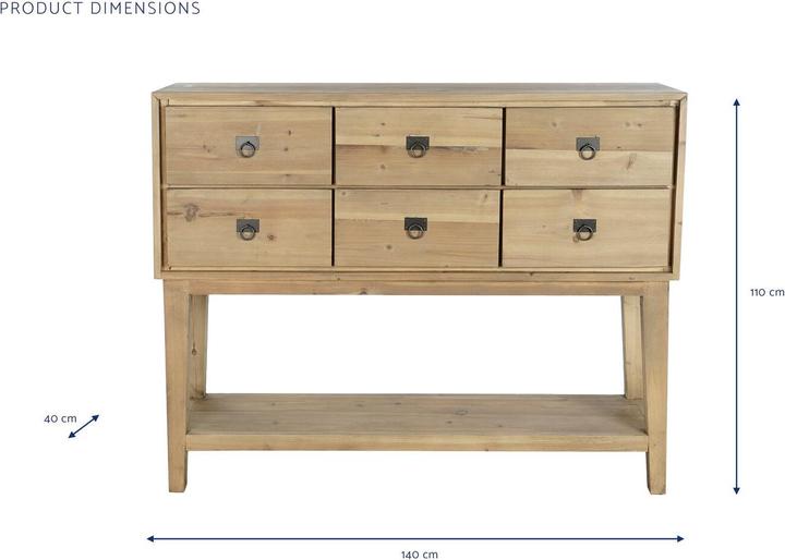 Immagine prodotto DKD Home Decor Console 140 x 40 x 110 cm Brown Pinewood (140 x 40 x 110 cm)