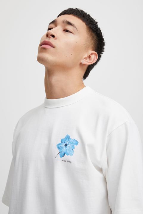 Actual product image Casual Friday CFTue relaxed tee with chest print - 20504712 (XL)