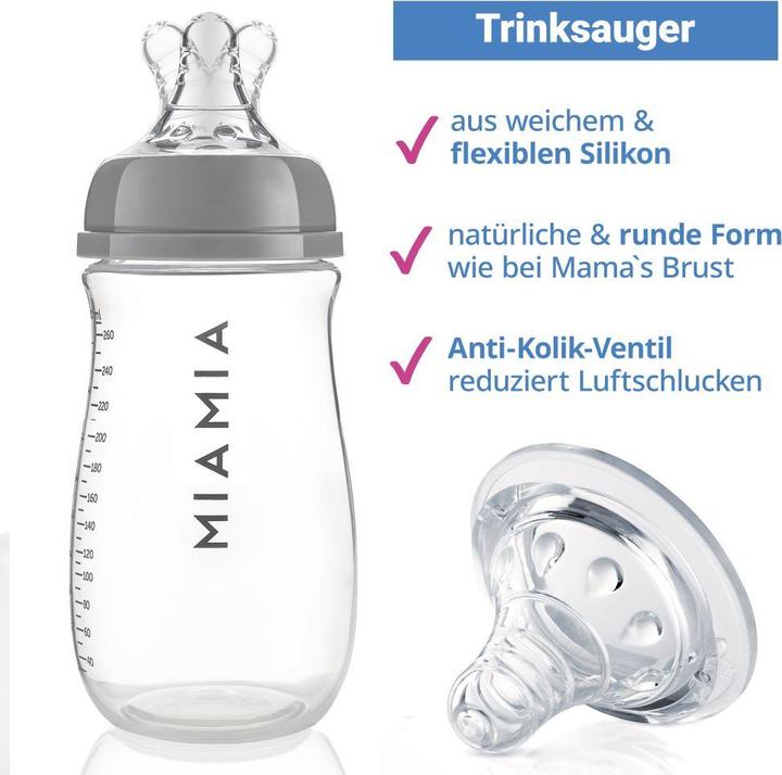 Image du produit MiaMia Biberons Biberon PP 260 ml avec tétine en silicone (260 ml)