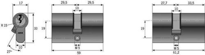 Image du produit Abus Cylindre profilé avec urgence & danger C73 N 35/35 (Cylindre profilé)
