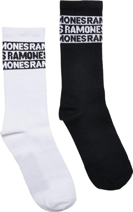 Image du produit Merchcode Ramones Skull Socks 2-Pack - 19829 (lot de 2, 47 - 50)