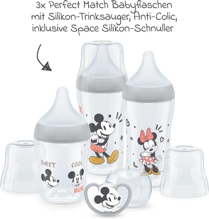 Produktbild NUK Babyflaschen 4-tlg. Starter-Set Perfect Match - 3x PP-Flasche (150 (150 ml)