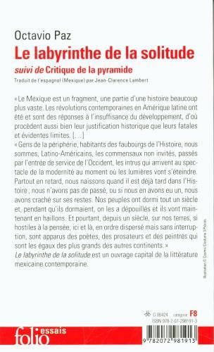 Actual product image Le labyrinthe de la solitude. Suivi de Critique de la pyramide (French, Paz Octavio, 2022)