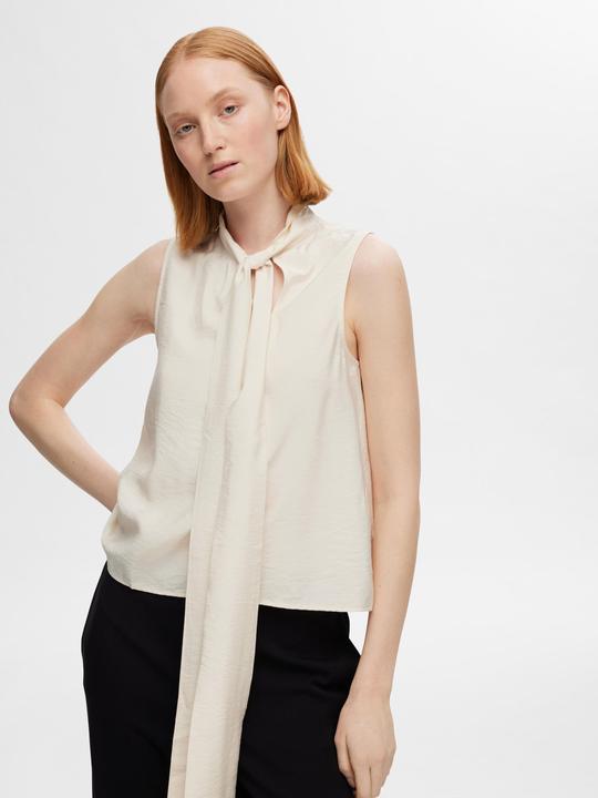 Actual product image Selected Femme Tie collar top without sleeves (40)