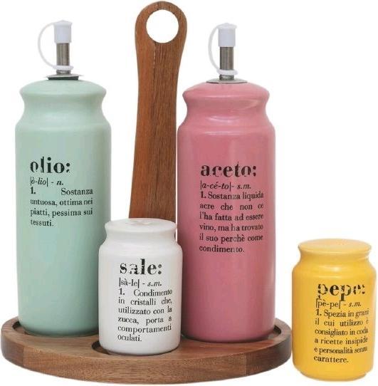 Image du produit Villa D'Este Home Tivoli Victionary Colors Set de menus avec support, 4pcs