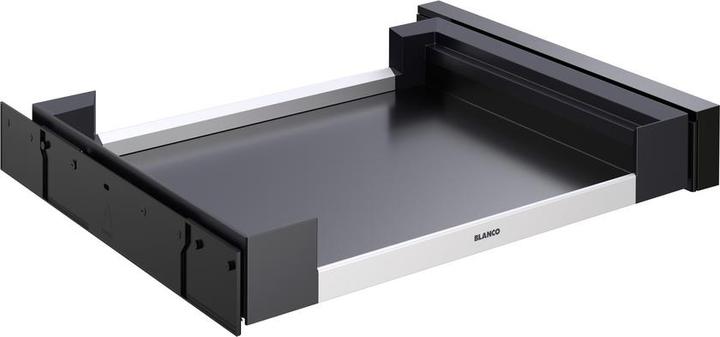 Image du produit Blanco Flat Drawer 60 hinged door | plastic, aluminium, sheet steel black-grey | 60 base unit