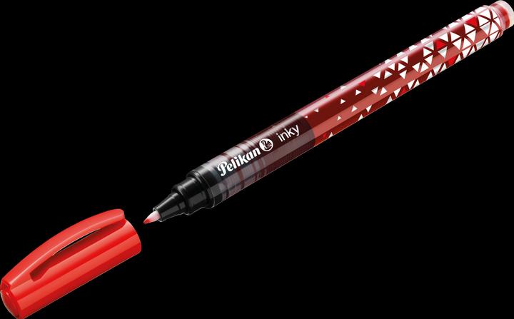 Immagine prodotto Pelikan Penna a inchiostro Inky 273 rosso, confezione in blister livello di inchiostro visibile, larghezza (Rosso, Red, 1 x)