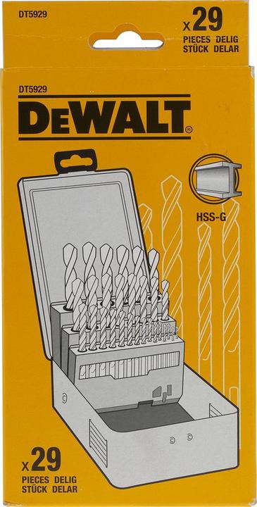Produktbild DeWalt HSS-G Metallbohrer Set (6 mm, 12 mm, 1 mm, 6.5 mm, 5.5 mm, 10 mm, 10.5 mm, 12.5 mm, 1.5 mm, 7 mm, 11 mm, 3 mm, 5 mm, 8.5 mm, 11.5 mm, 8 mm, 2.5 mm, 9 mm, 3.5 mm, 4.5 mm, 2 mm, 7.5 mm, 13 mm, 9.5 mm, 4 mm)