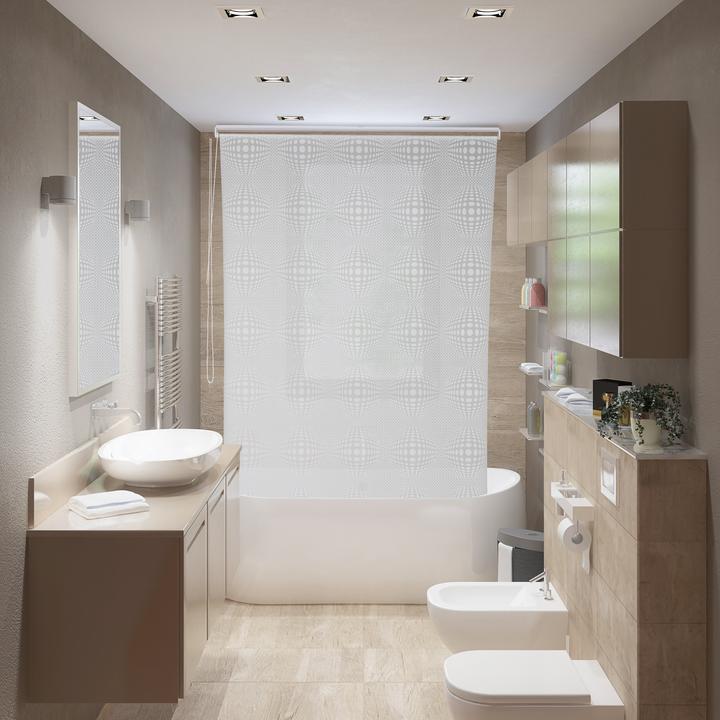 Actual product image Relaxdays Shower roller blind (140 x 4.5 x 245 cm)