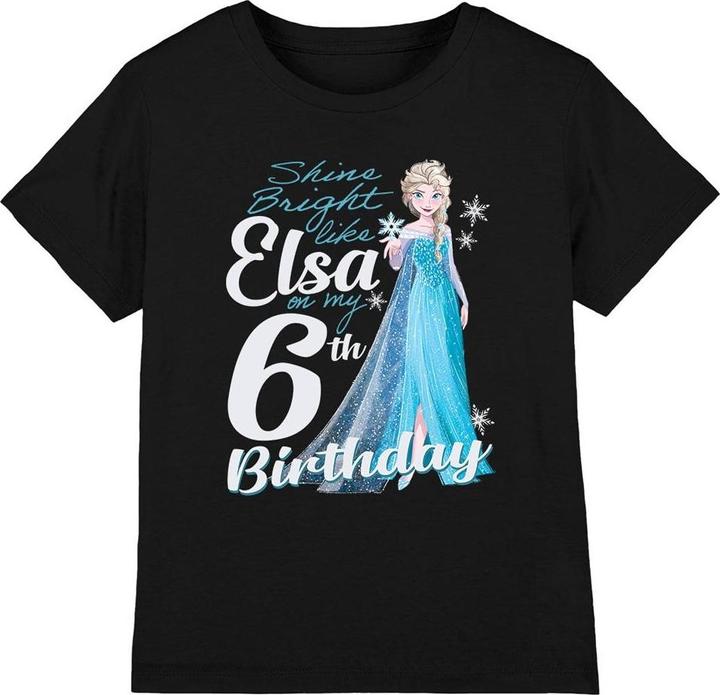 Immagine prodotto Disney Frozen Bright Like Elsa Maglietta 6° Compleanno Bambini (116)