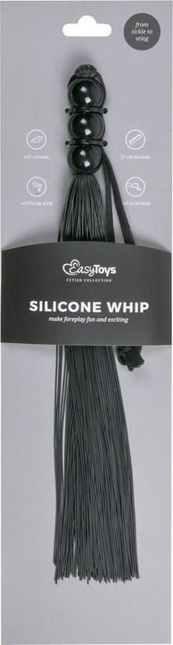 Actual product image Fetish Collection Zwarte siliconen zweep