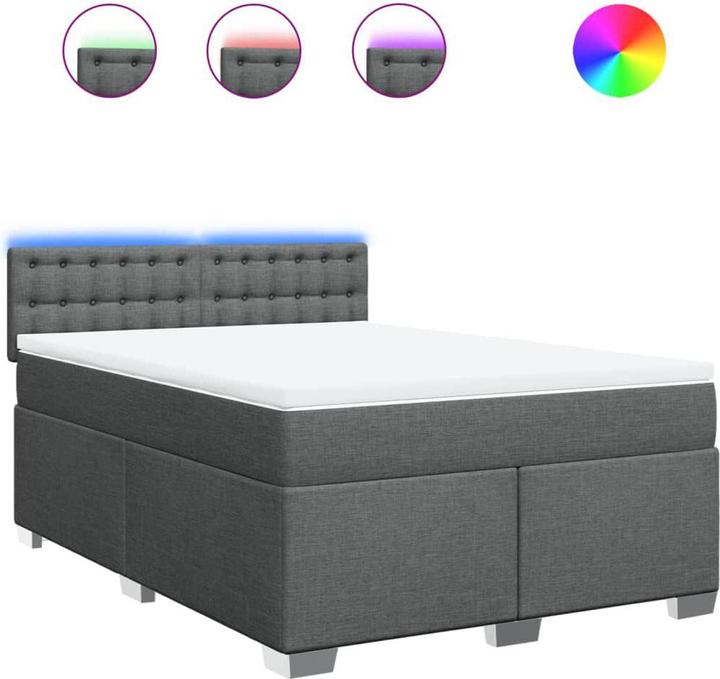 Image du produit VidaXL Bo x lit de saut avec matelas 140 x 200 cm Tissu (140 x 200, 140 x 200)