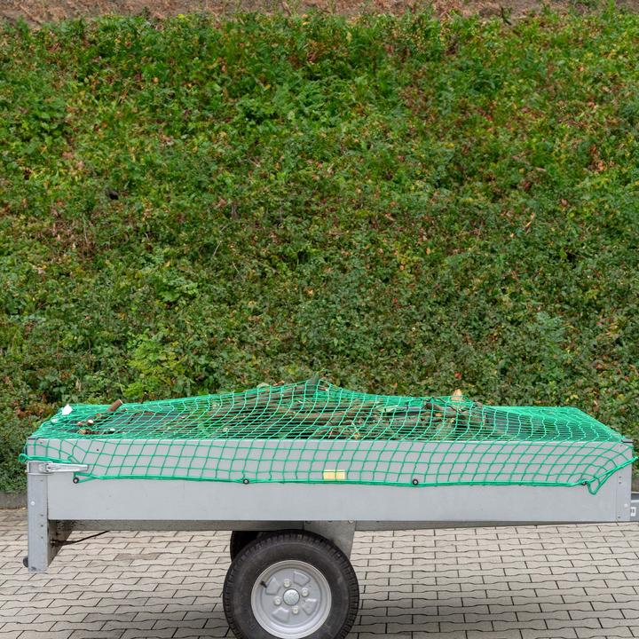 Produktbild Wiltec Ladungssicherungsnetz 4x4m Grün Anhänger Randkördel Witterungsbeständig
