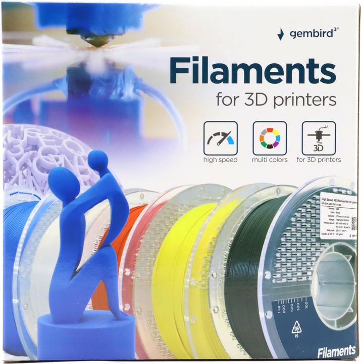 Produktbild Gembird 3DP-ABS1.75HY-01-B (ABS, 1.75 mm, 1000 g, Blau)