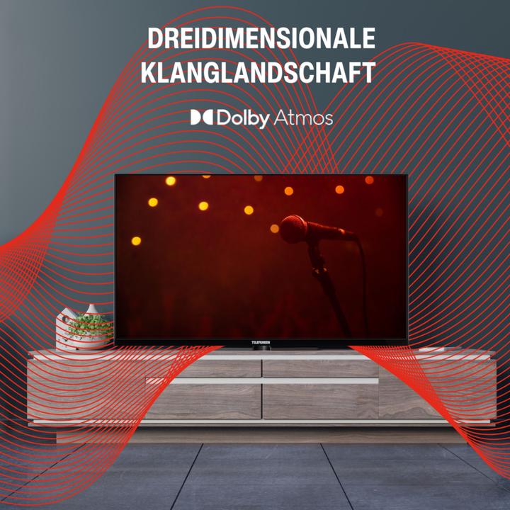 Produktbild Telefunken XU65TO750S (164 cm (65 Zoll), schwarz, UltraHD/4K, Triple Tuner, SmartTV, TiVo Betriebssystem) (65", LED, 4K, 2024)