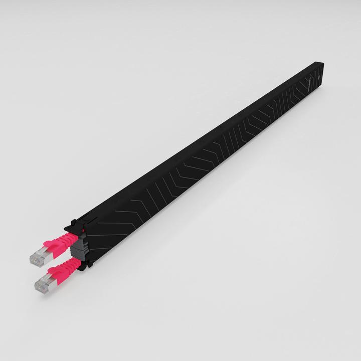 Produktbild PATCHBOX one / Cassette / 30RU / Cat 6A, UTP, 1.8 m, Rot (UTP, CAT6a, 1.80 m)