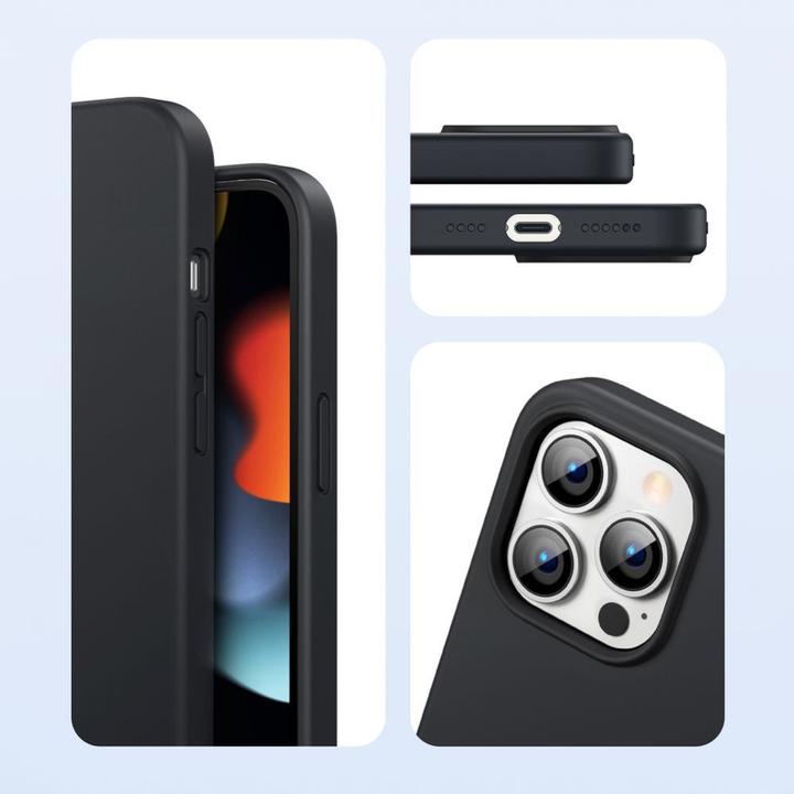Actual product image Ugreen Protective Silicone Case rubber flexible silicone case cover for iPhone 13 Pro black (Apple iPhone 13 Pro)