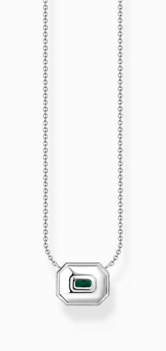 Produktbild Thomas Sabo Kette mit grünem Stein silber (Emaille, 925er Silber, 40 - 45 cm)
